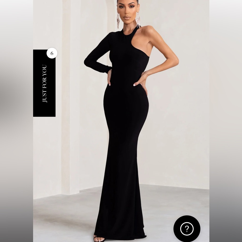 Club L London Tyra Black Maxi Dress